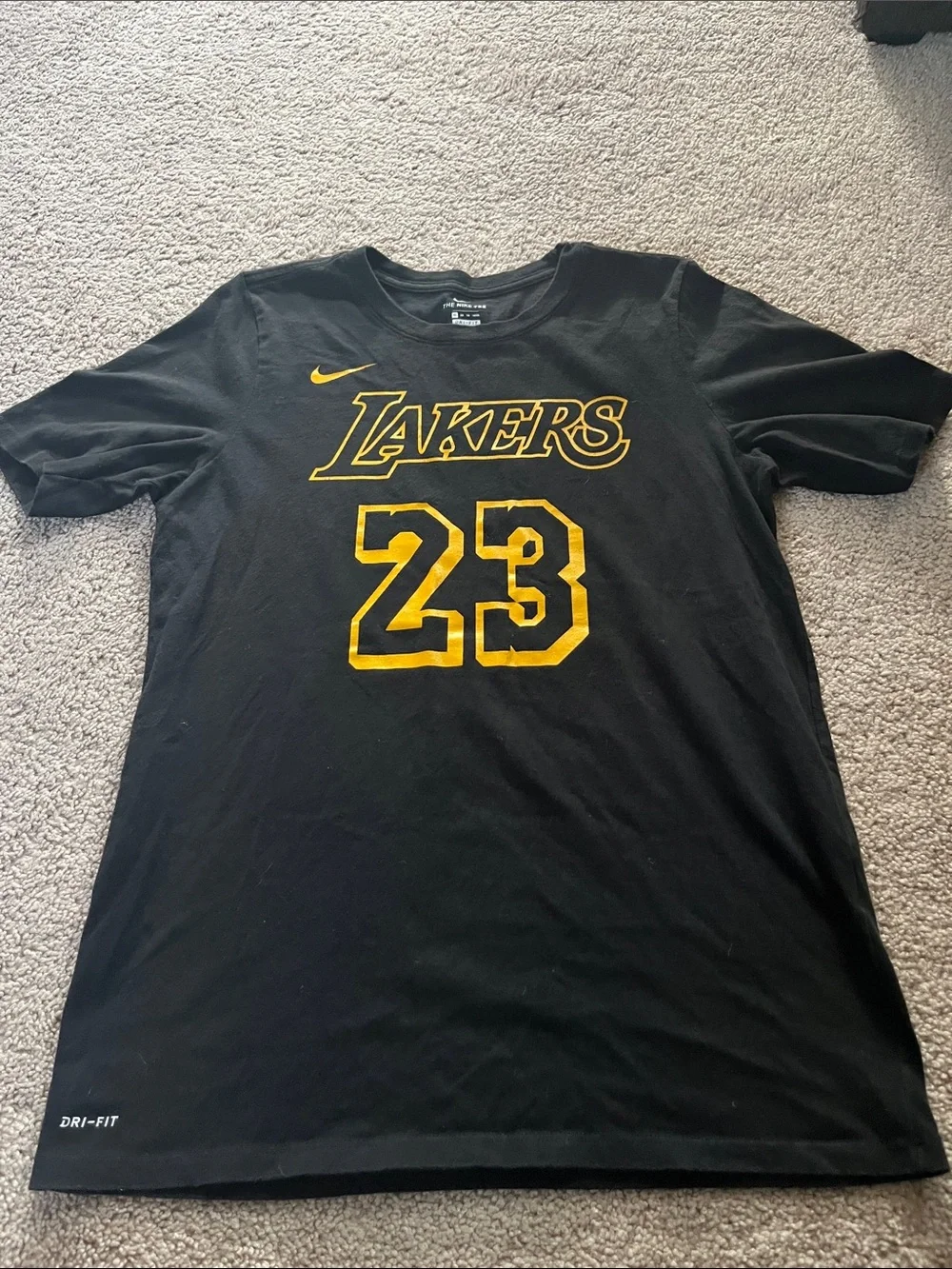 Nike Dri Fit LeBron James Lakers 23 Tshirt